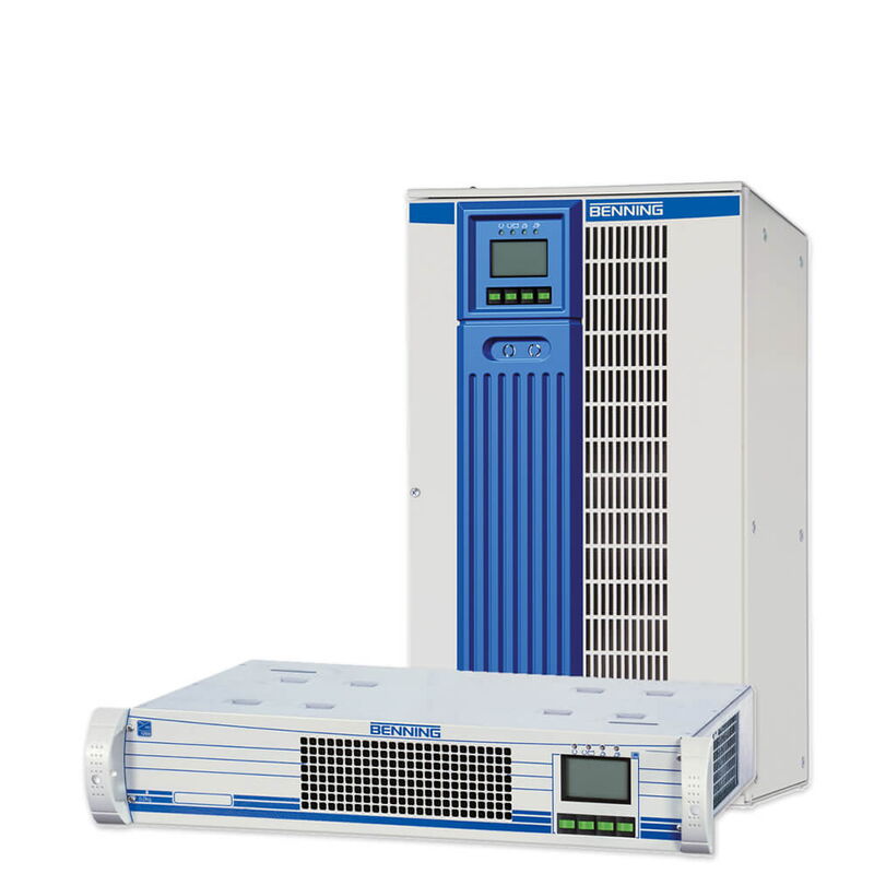 Benning power supply units with digital displays, featuring efficient cooling design for industrial applications.
