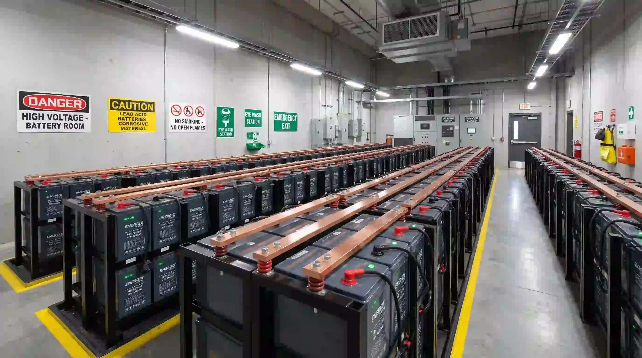 Core Components of an Industrial UPS System Battery Bank