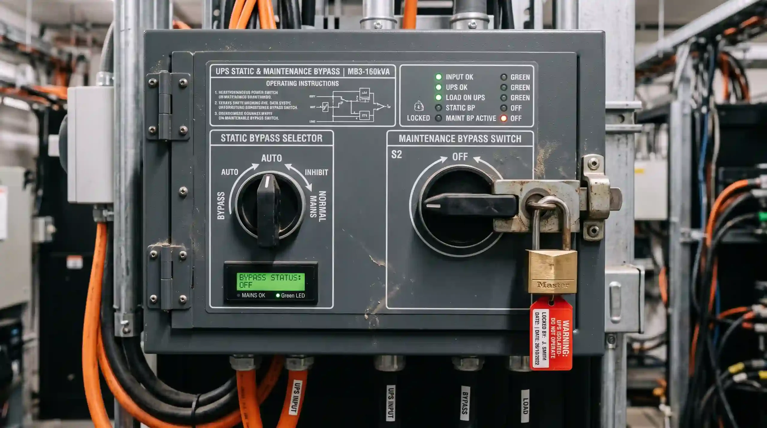 Core Components of an Industrial UPS System Static/Maintenance Bypass Switch